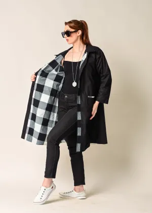 Anthea Cotton Jacket in Onyx Check