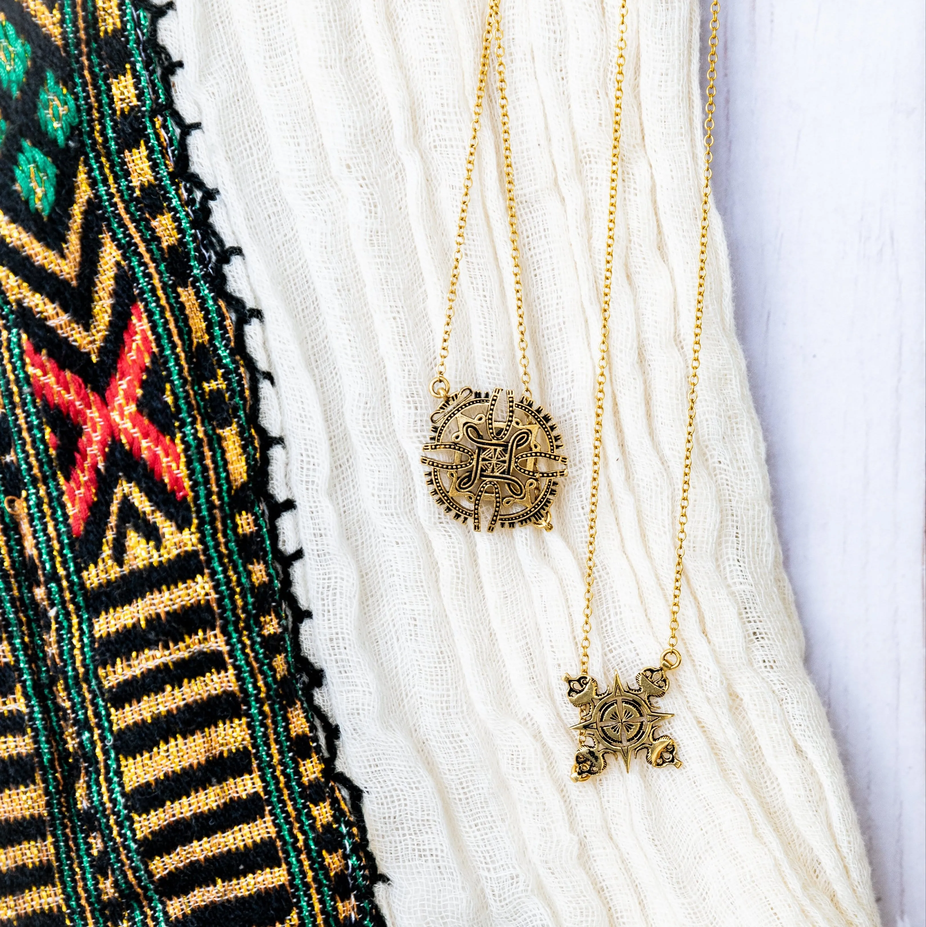 Axum Cross - Antique 14K Gold Plated | 3-IN-1