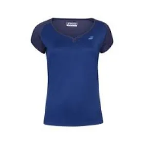 Babolat 3WP1011 4000 Play Cap Womens Sleeve Top (Estate Blue)