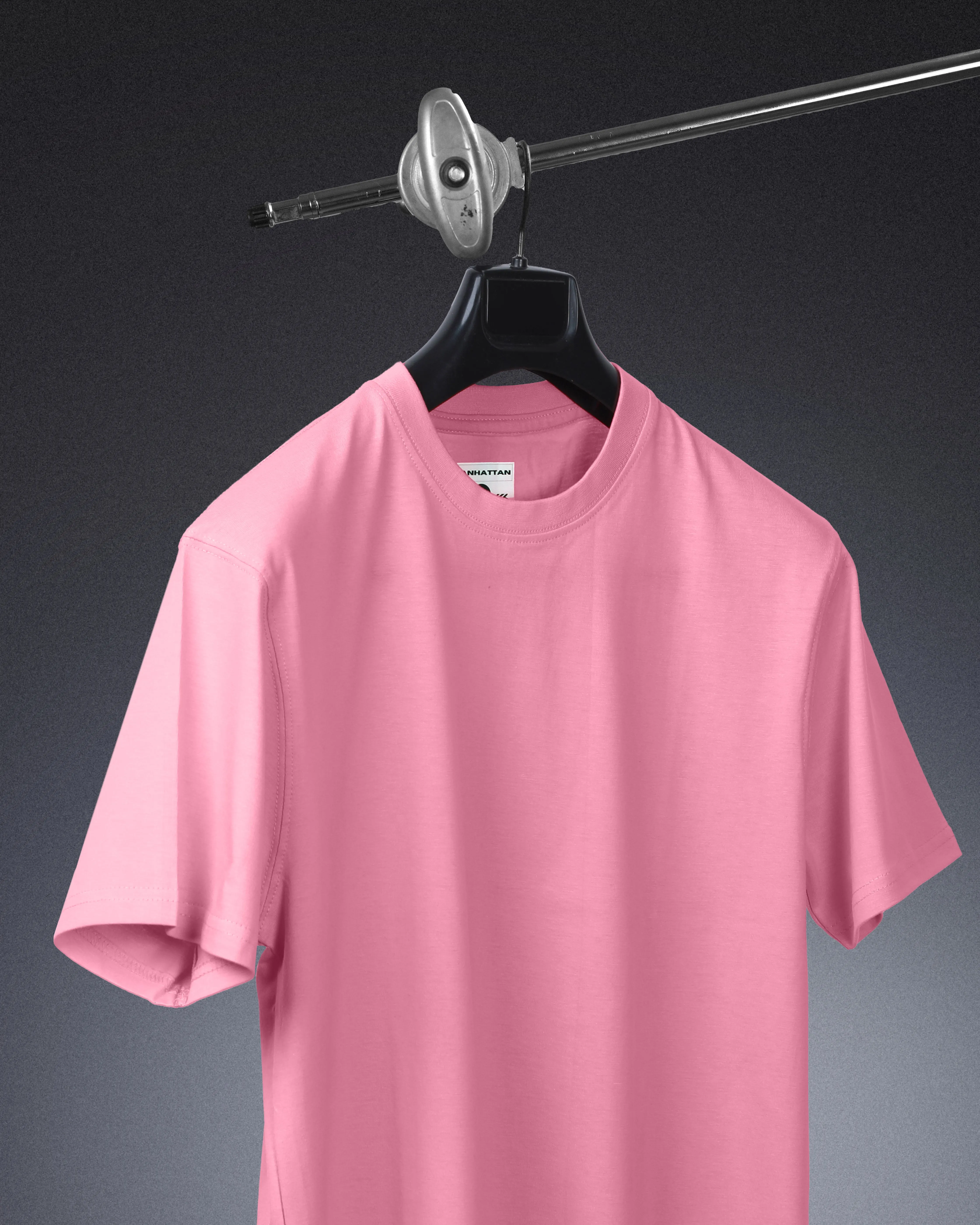 Basic Regular Fit T Shirts Unisex Cool Pink