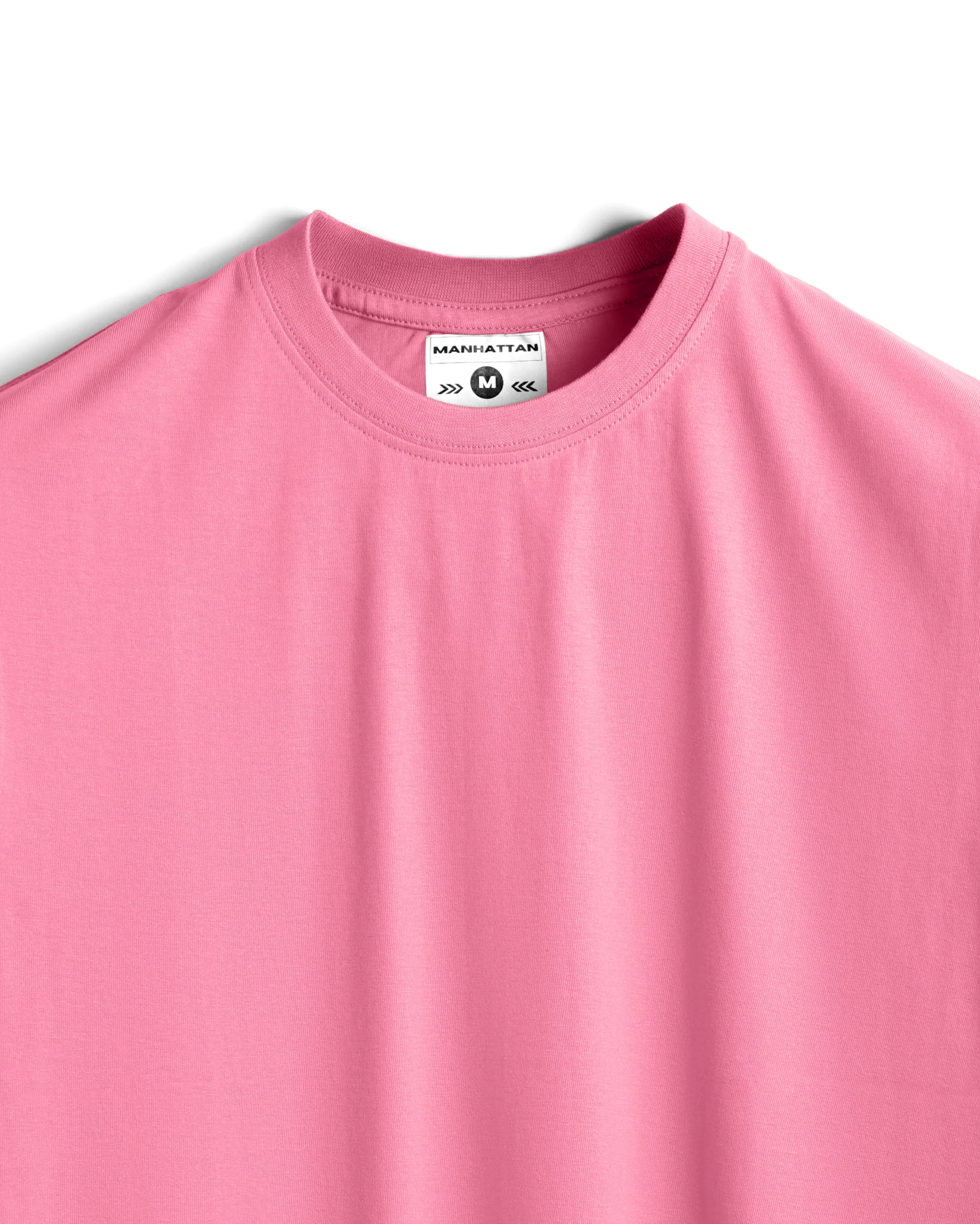 Basic Regular Fit T Shirts Unisex Cool Pink