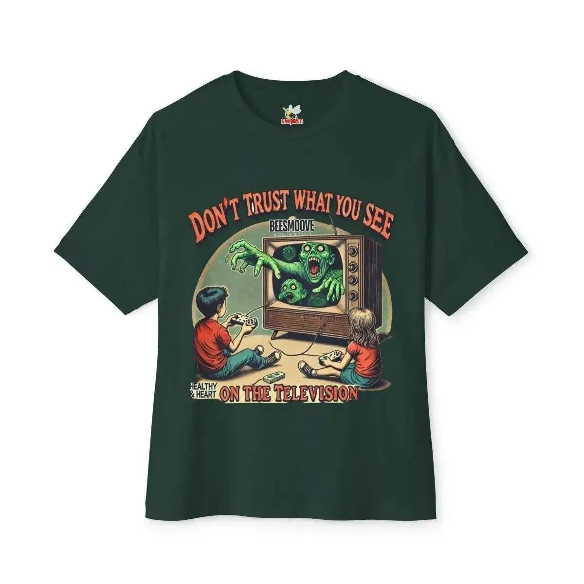Beesmoove don’t trust what you see on the television Oversized Boxy Tee
