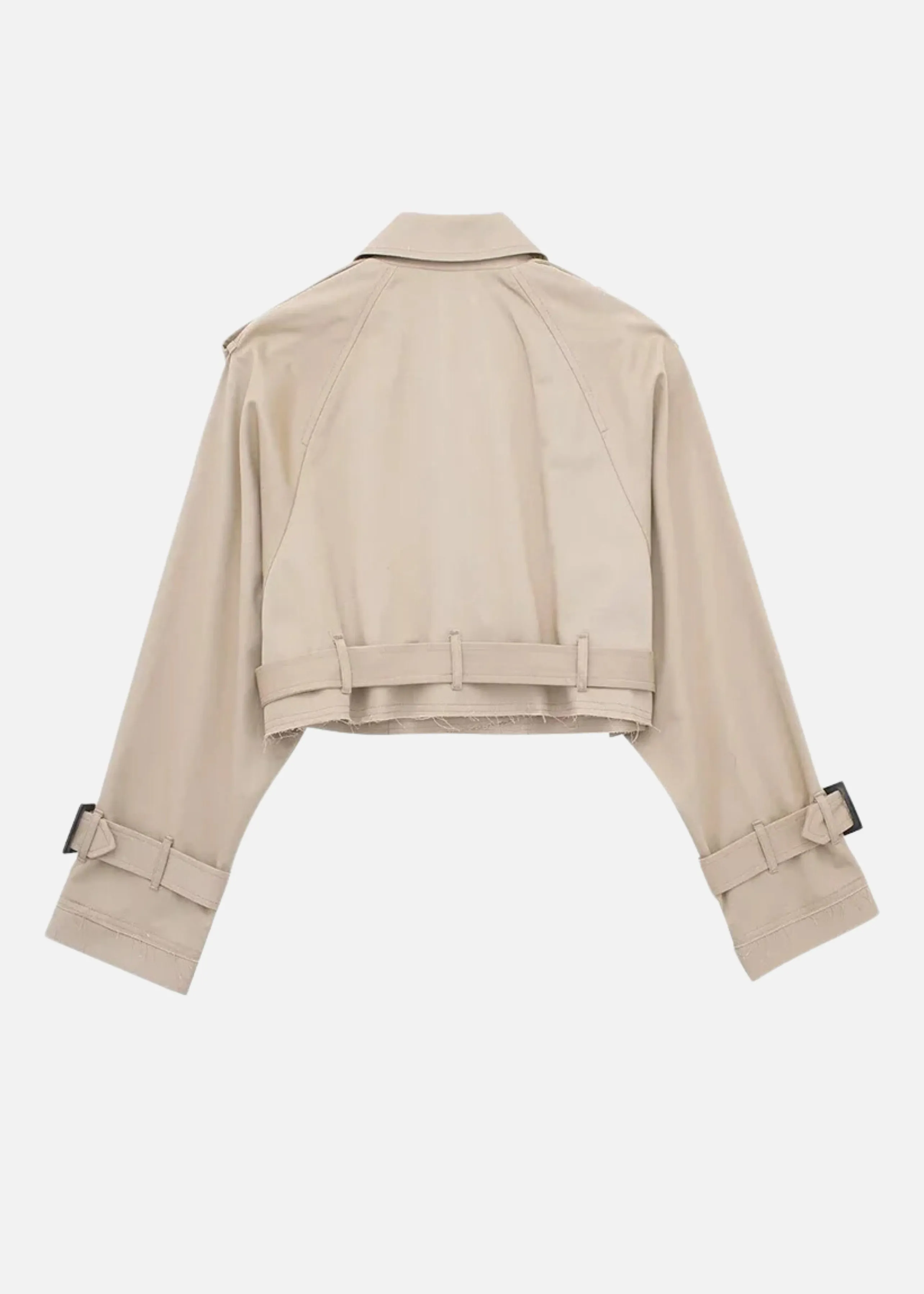 BEIGE CROPPED TRENCH COAT