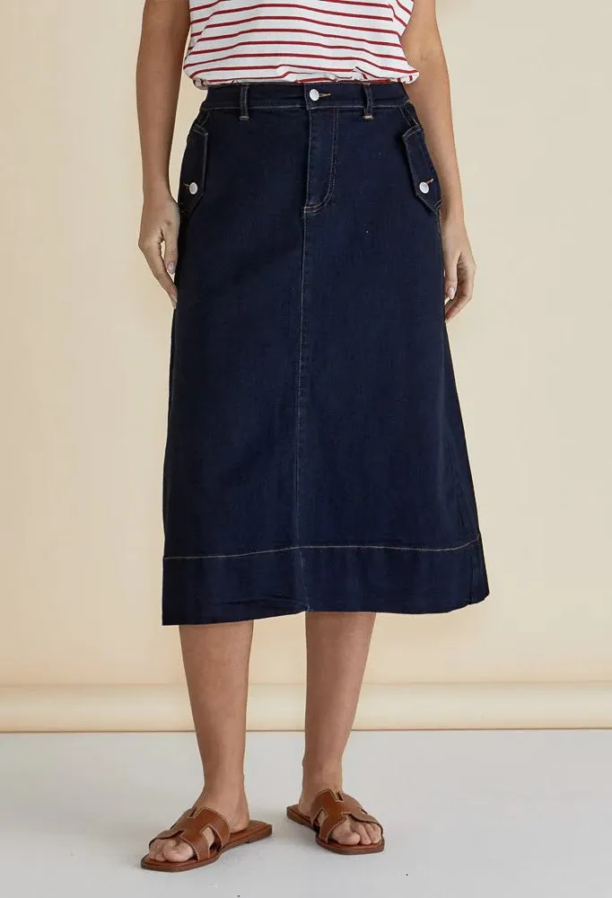 Betty Basics - Astra Denim Skirt - Ink