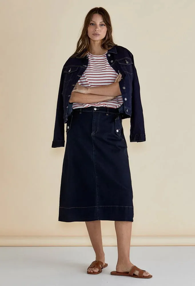 Betty Basics - Astra Denim Skirt - Ink