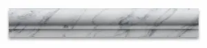 Bianco Carrara White Marble Polished 2 X 12 OG-1 Chair Rail Molding - Box of 5 pcs.