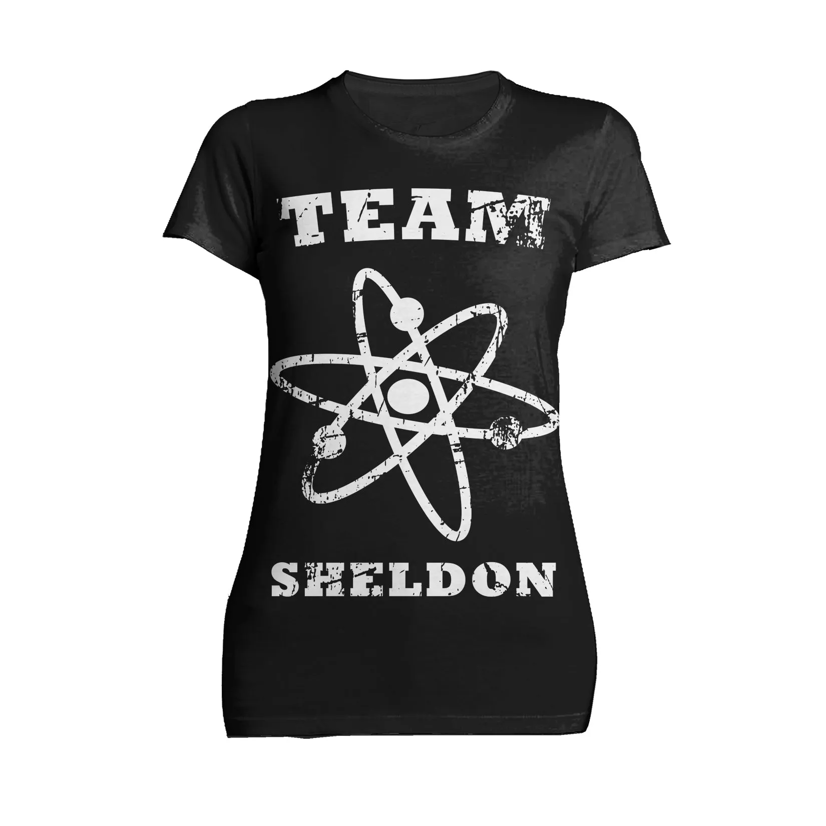 Big Bang Theory  Logo Team Sheldon Atom Official Women's T-shirt