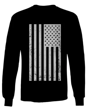 Big Vintage American Flag United States America Marine USA mens Long sleeve t shirt
