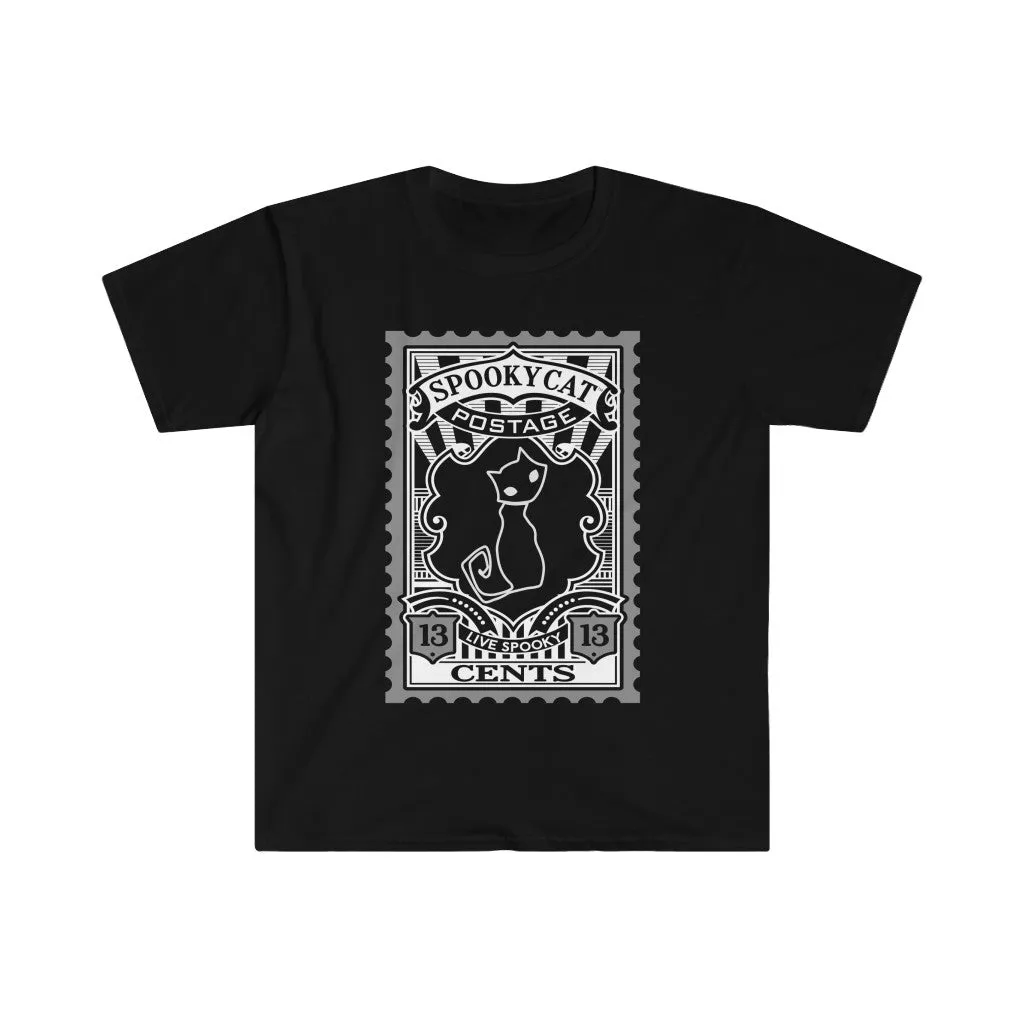 Black Cat Postage T-Shirt