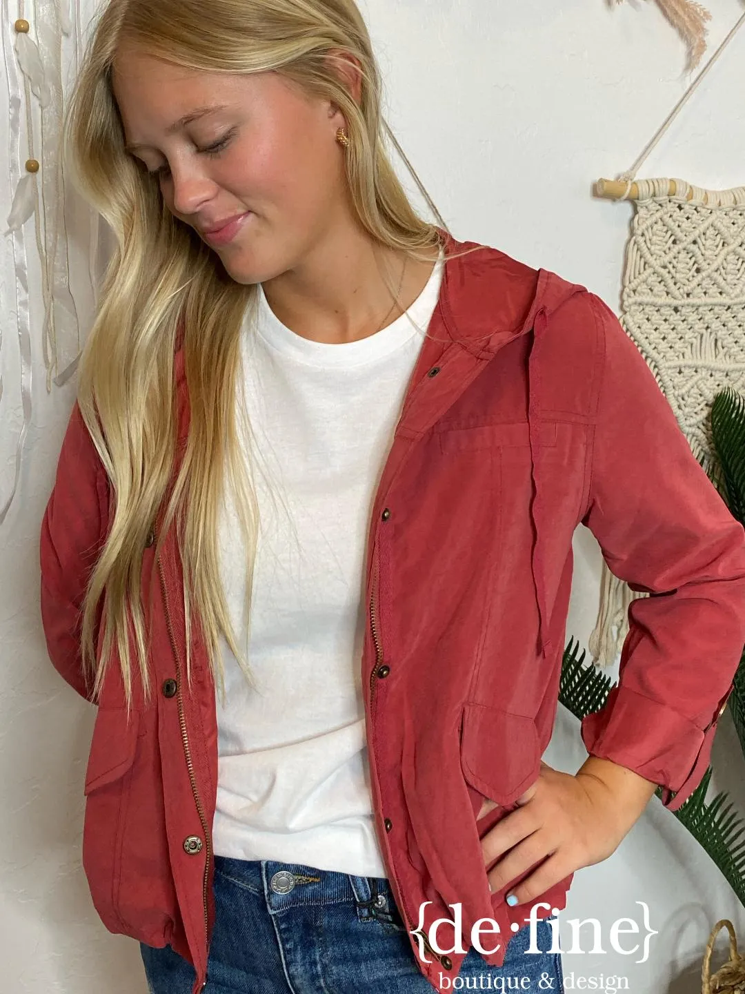 Black, Crimson or Fuchsia Wind Breaker in Regular & Curvy