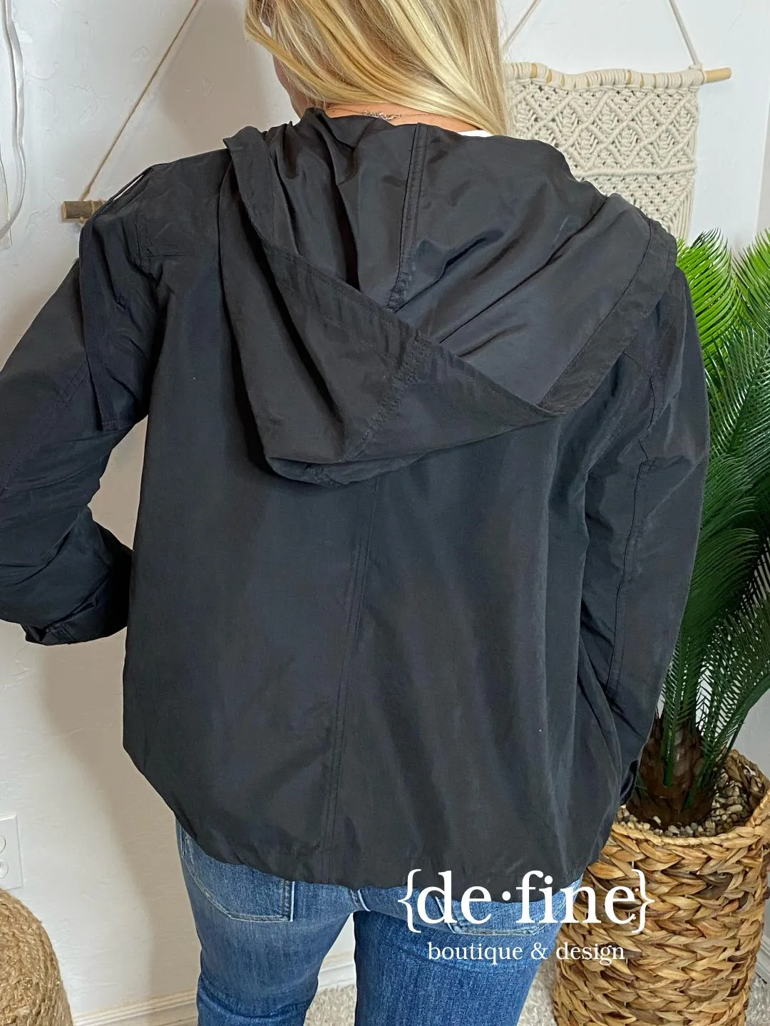 Black, Crimson or Fuchsia Wind Breaker in Regular & Curvy