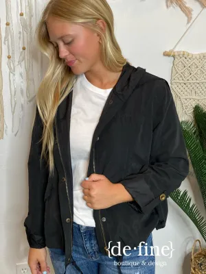 Black, Crimson or Fuchsia Wind Breaker in Regular & Curvy