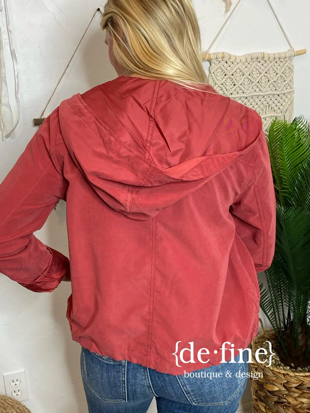 Black, Crimson or Fuchsia Wind Breaker in Regular & Curvy
