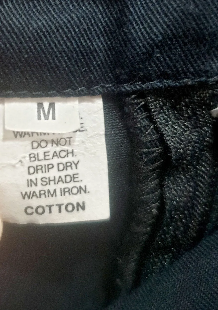 Black vintage cotton skirt size M, best fits 10-small 12