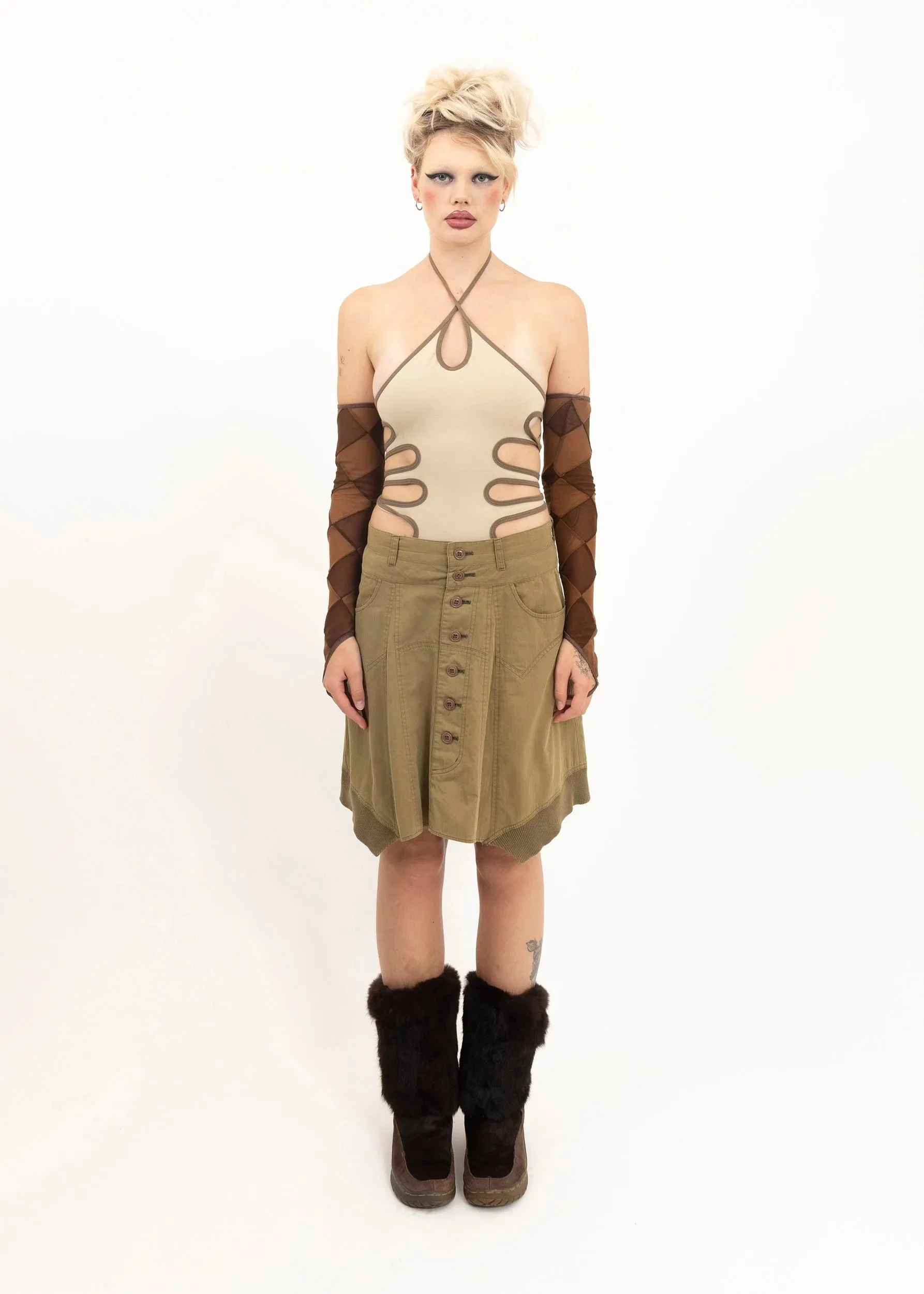 Bomber jacket skirt