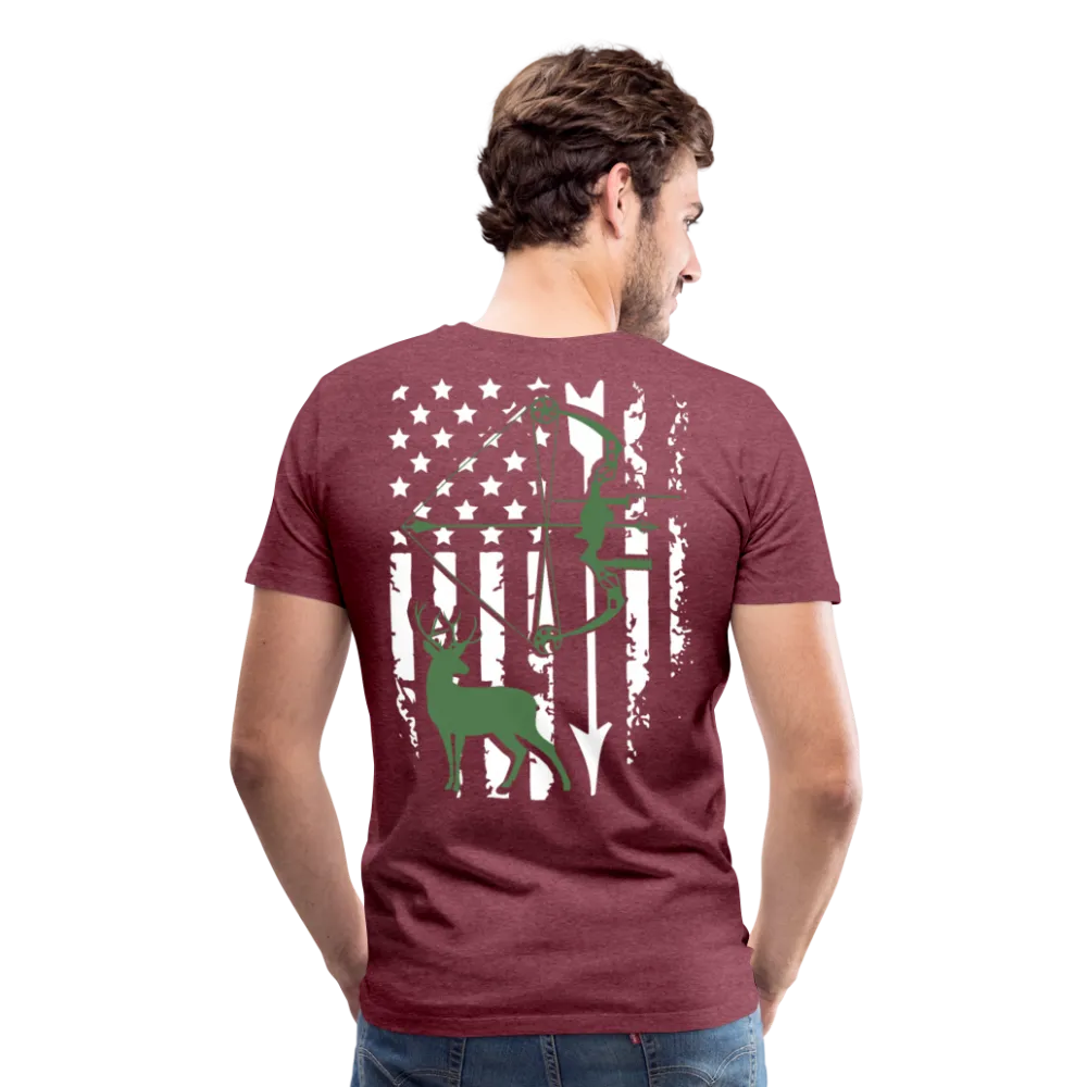 Bow Hunting Flag Men's Premium T-Shirt (KS1021)