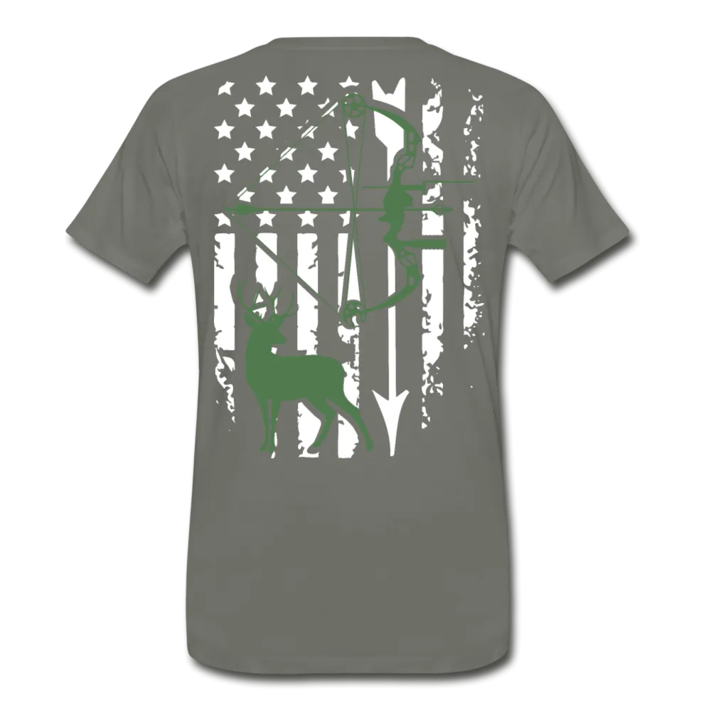 Bow Hunting Flag Men's Premium T-Shirt (KS1021)