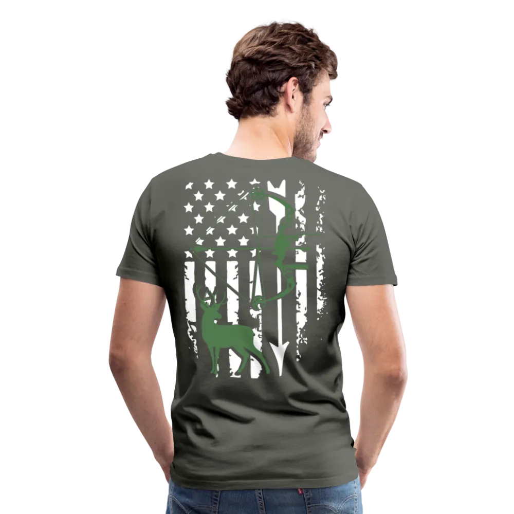 Bow Hunting Flag Men's Premium T-Shirt (KS1021)