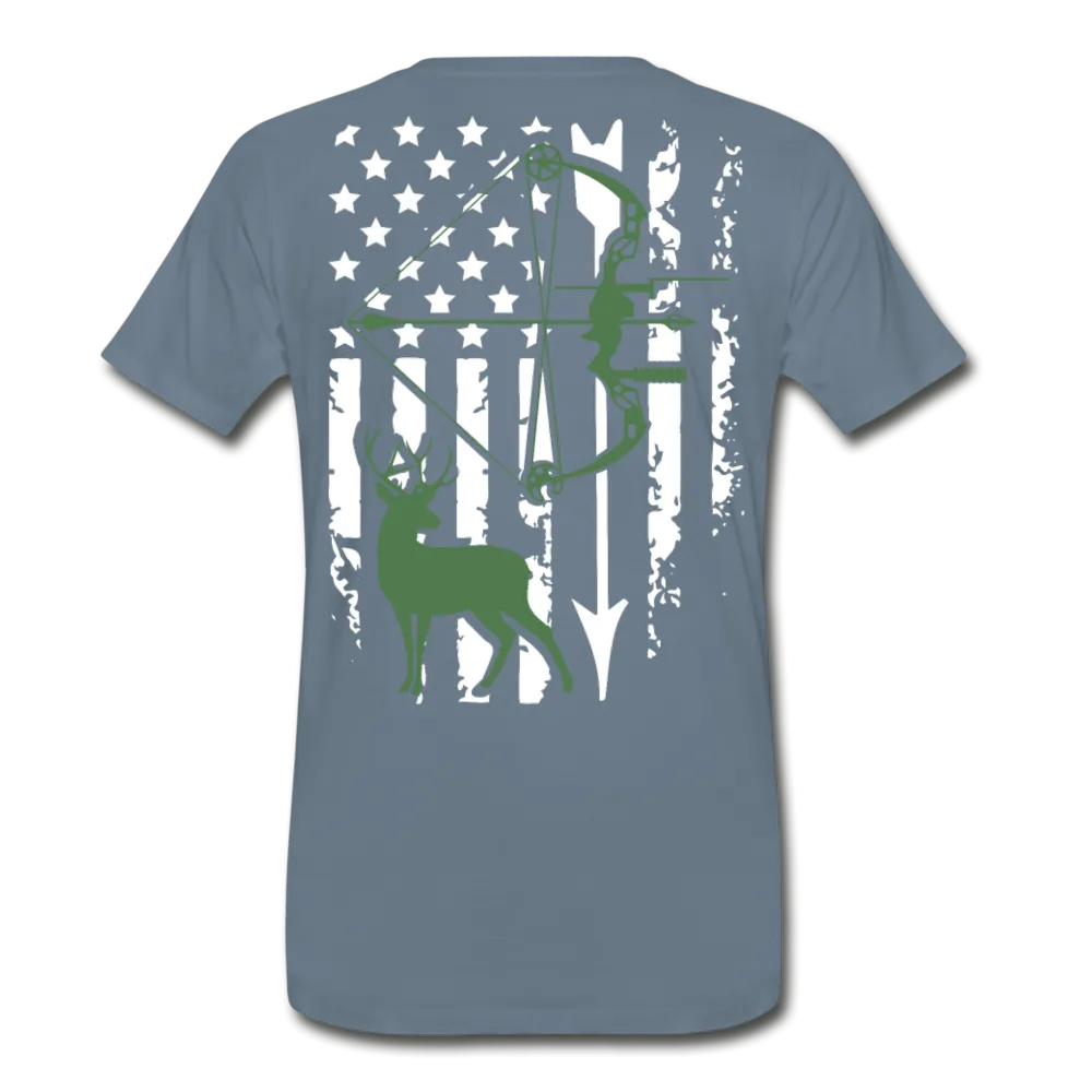 Bow Hunting Flag Men's Premium T-Shirt (KS1021)