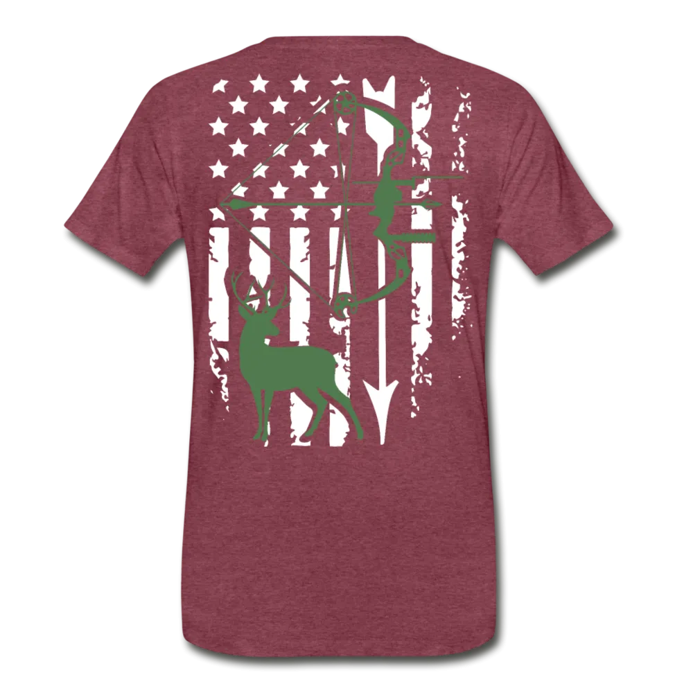 Bow Hunting Flag Men's Premium T-Shirt (KS1021)