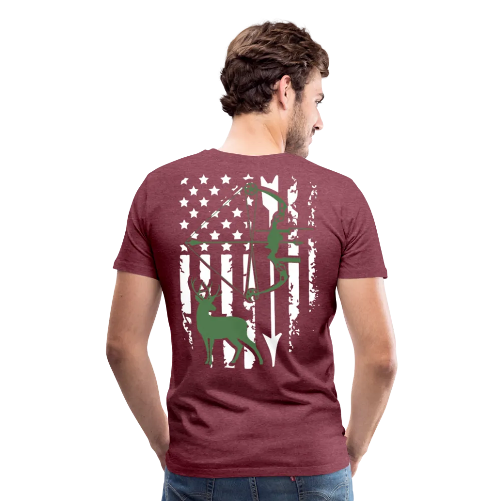 Bow Hunting Flag Men's Premium T-Shirt (KS1021)