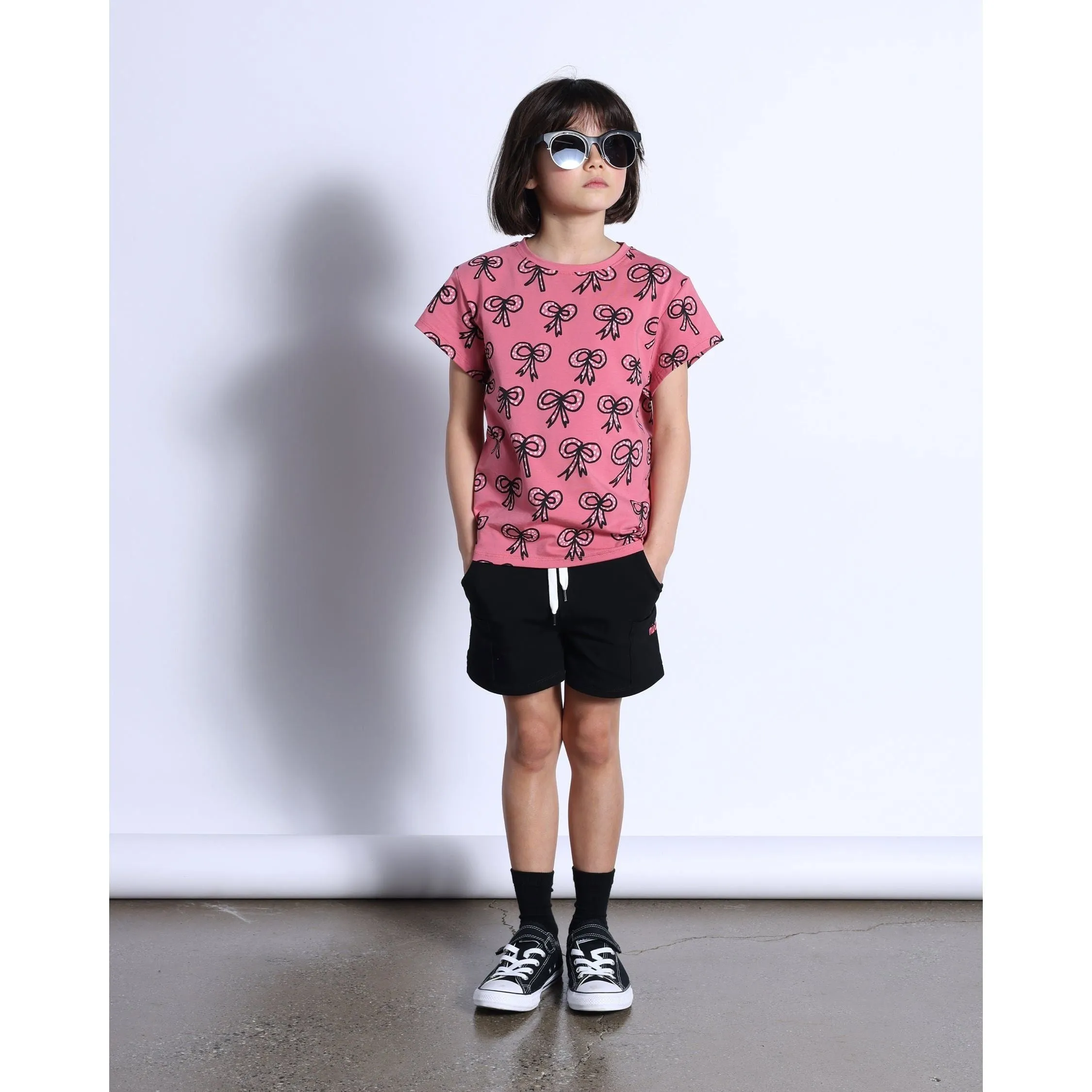 Bows Tee- Rose