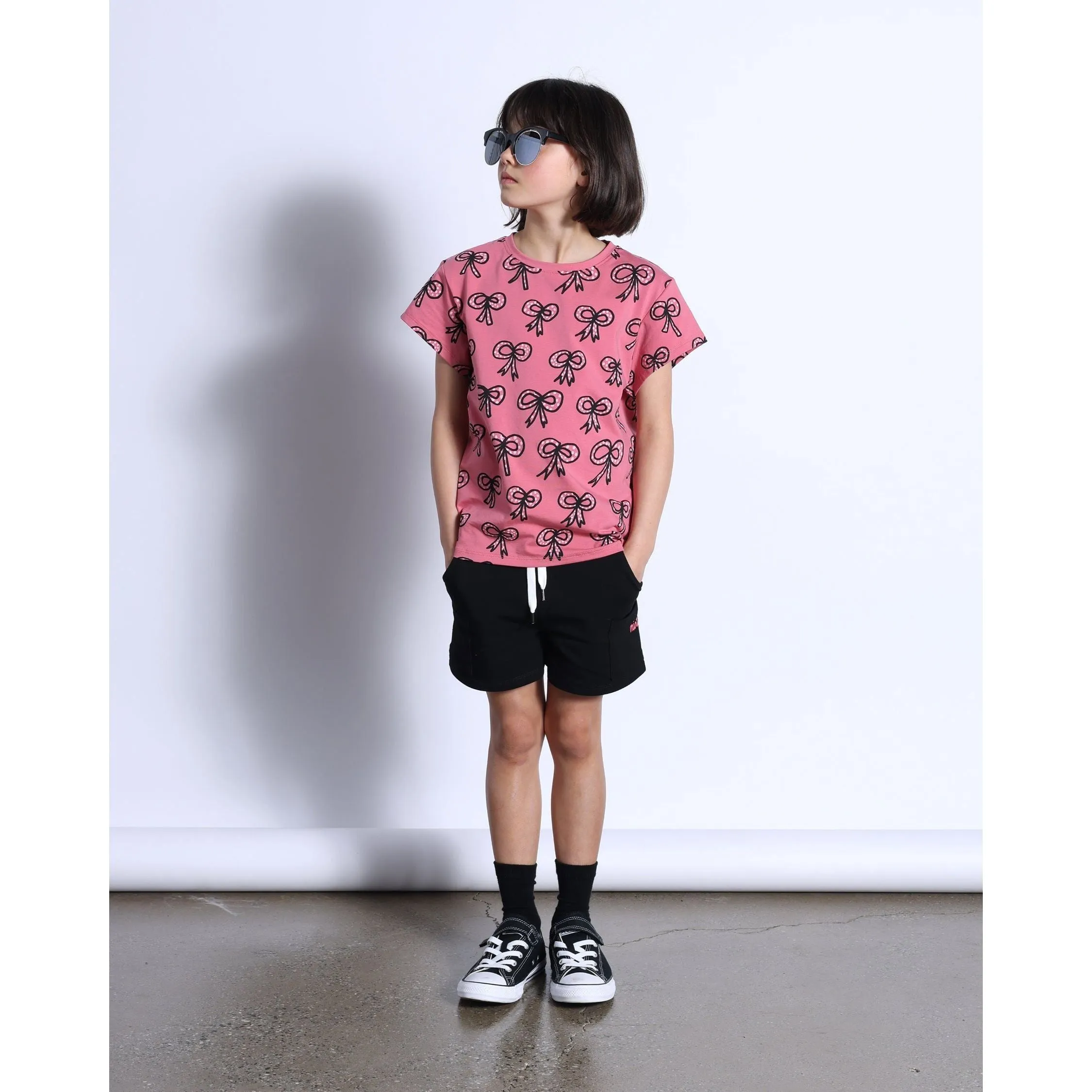 Bows Tee- Rose