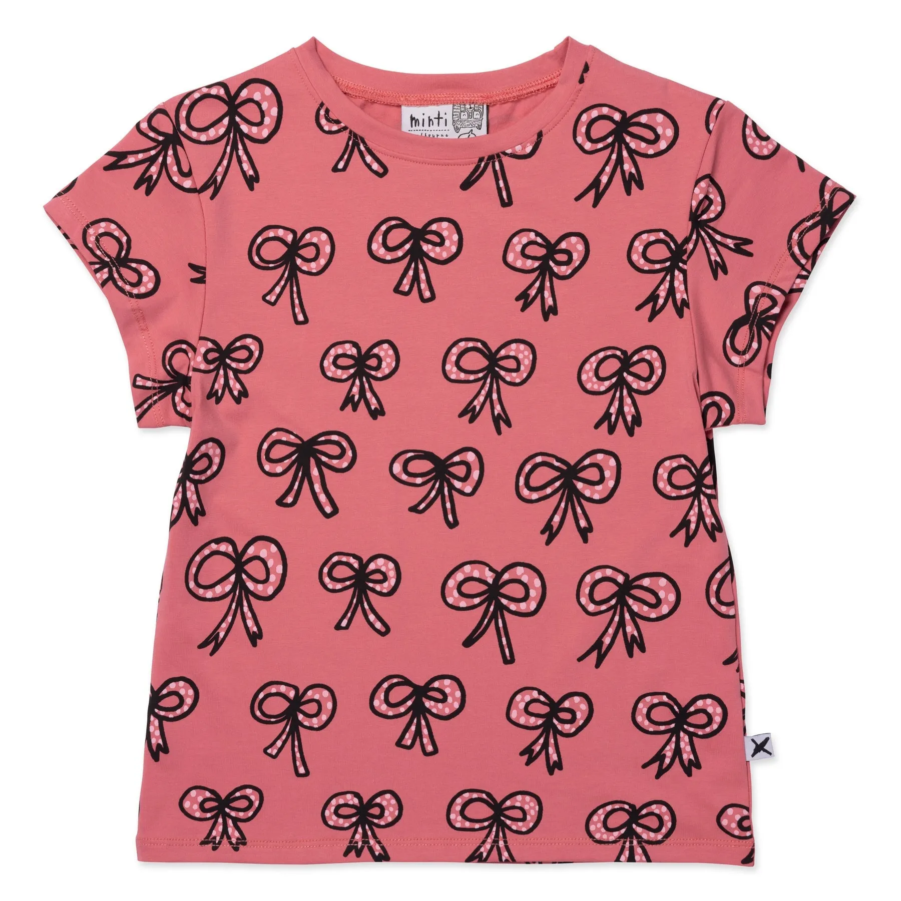Bows Tee- Rose