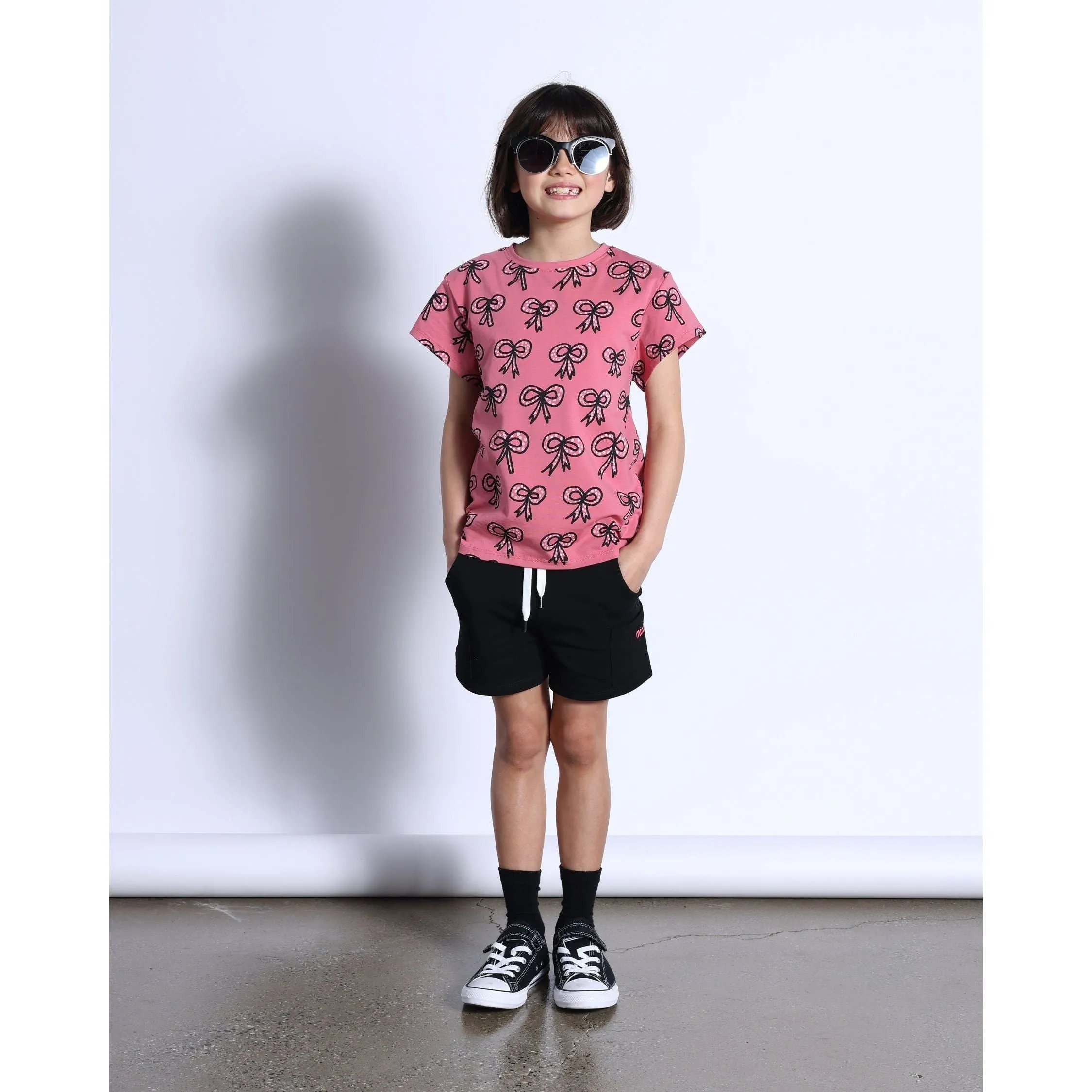 Bows Tee- Rose
