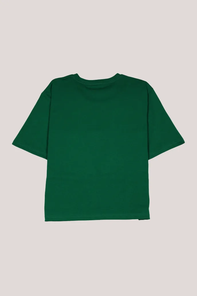 Boxy Fit Cotton TShirt - Green