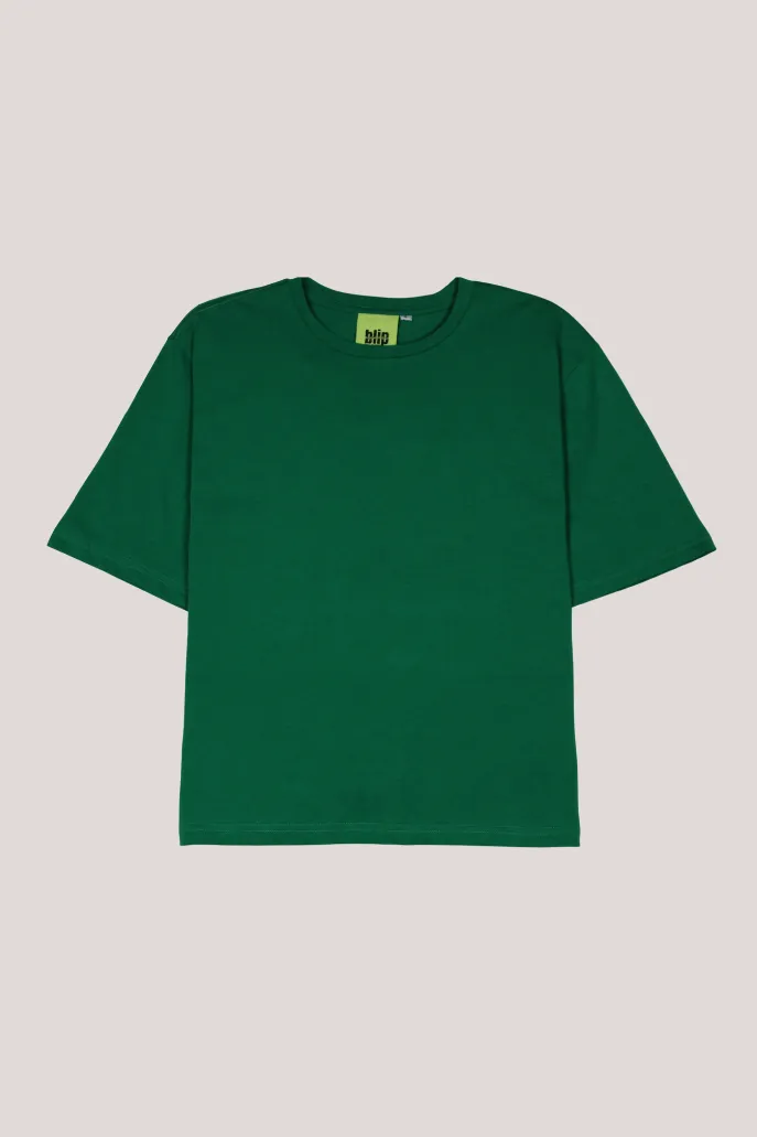 Boxy Fit Cotton TShirt - Green