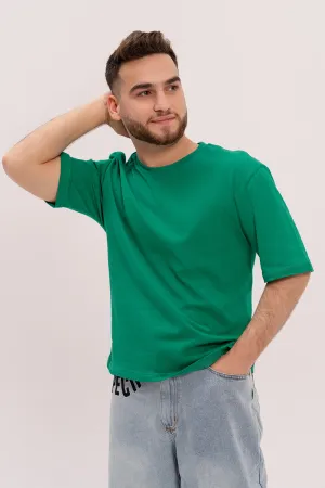 Boxy Fit Cotton TShirt - Green