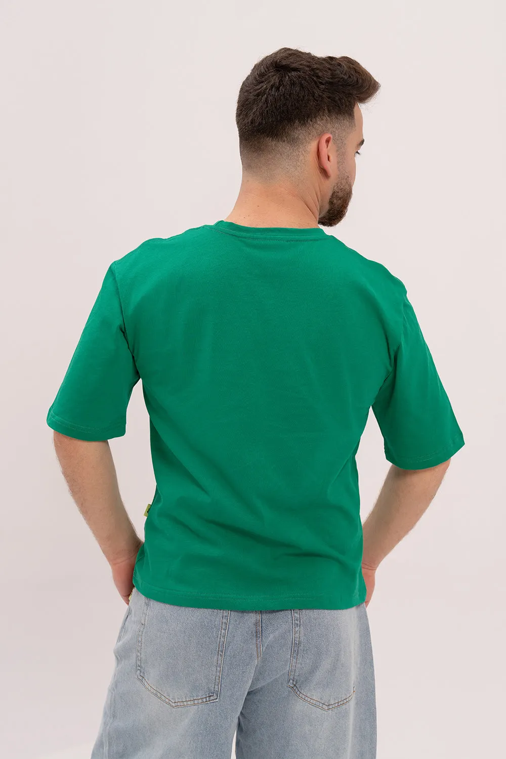Boxy Fit Cotton TShirt - Green