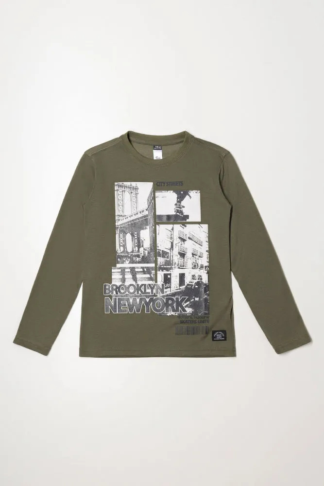 Brooklyn Long Sleeve T-Shirt Green