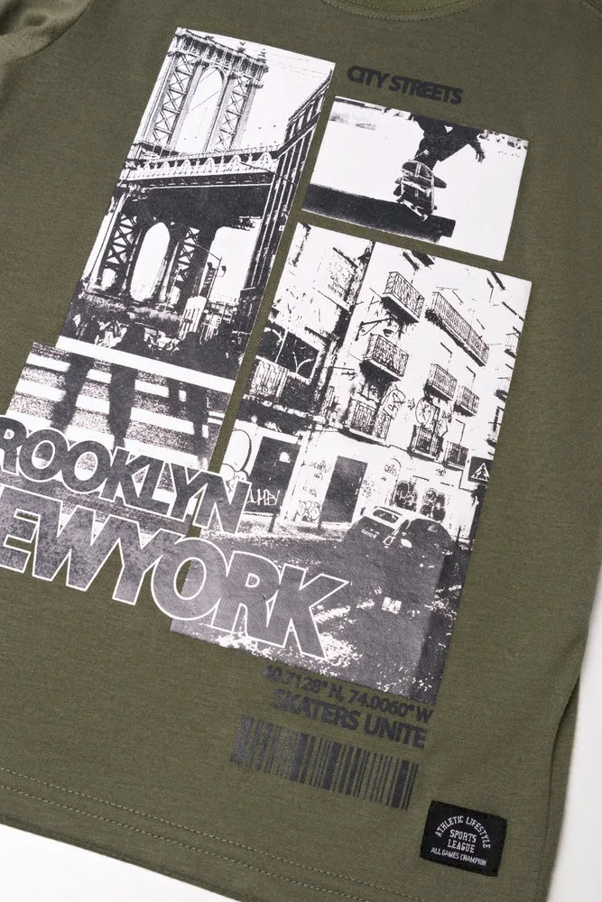 Brooklyn Long Sleeve T-Shirt Green