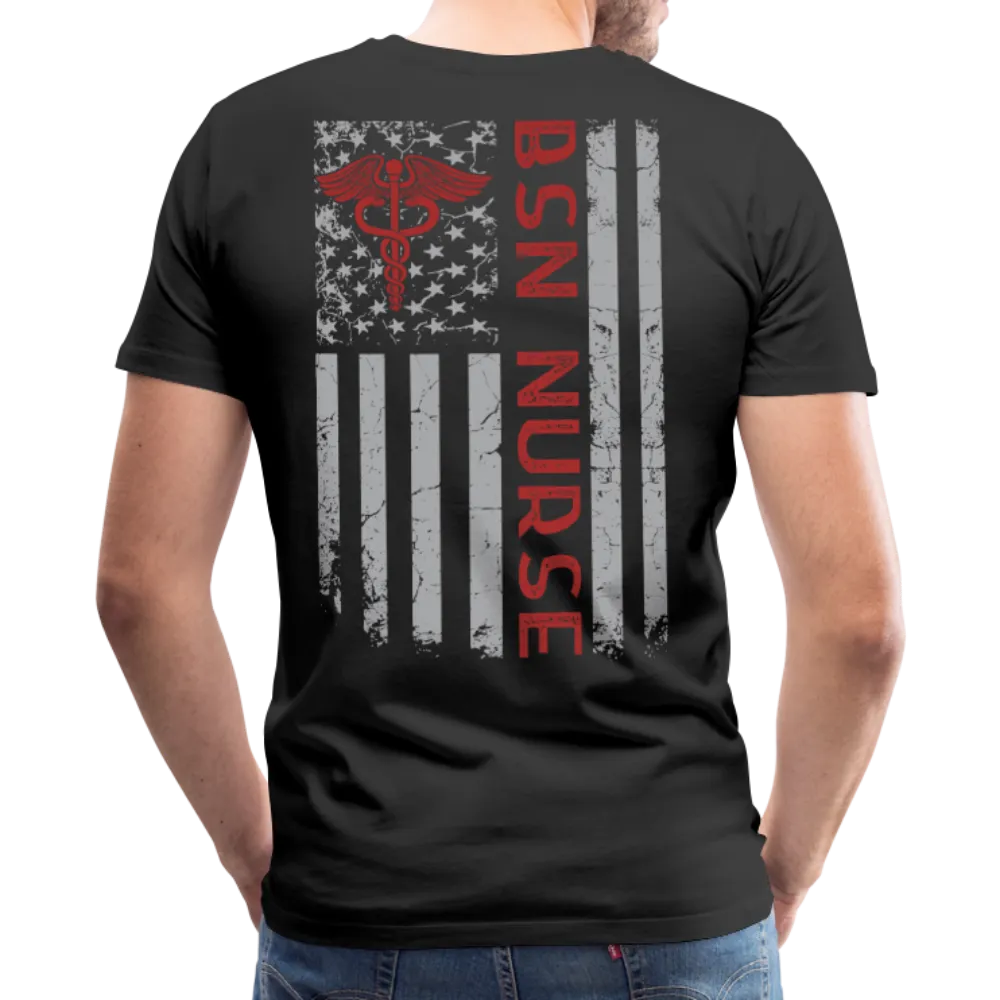 BSN Nurse Flag Men's Premium T-Shirt