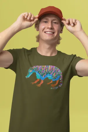 Bunyip Unisex Jersey Short Sleeve Tee - Designed by Sadie Rothenberg (Olive)