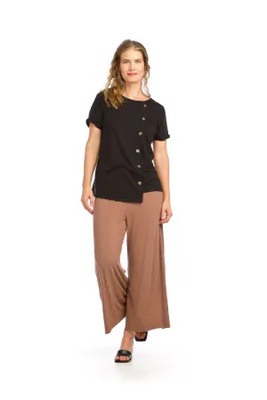 BUTTON DETAIL STRETCHY TOP