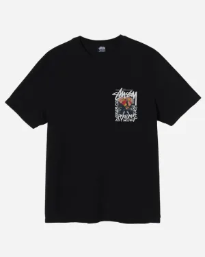 Camellias Pig. Dyed Tee - Black