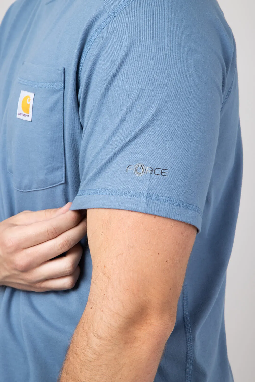Carhartt Force Relaxed Fit Midweight Pocket T-Shirt for Men in Grey Blue | 106652-HG7-GRY