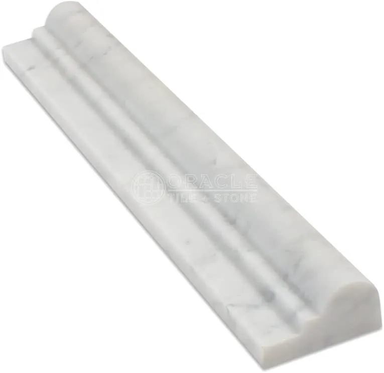 Carrara (Carrera) Bianco Polished 2"X12" Chair Rail Molding