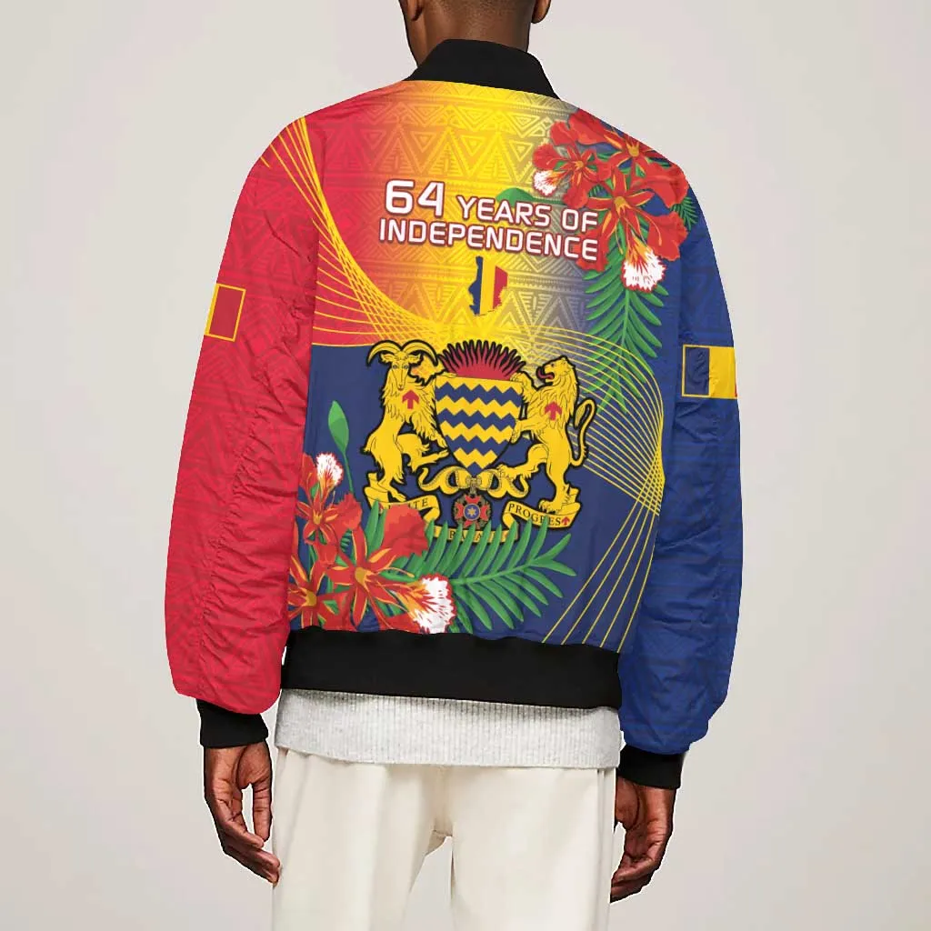 Chad Independence Day Bomber Jacket Happy 64 Years Of Independence LT14