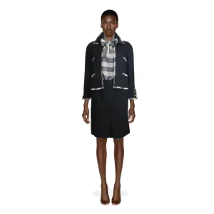 CHANEL Black Boucle w/ Stripes and Gold Accents Skirt Suit (5PC) Circa 1990s | Size 34