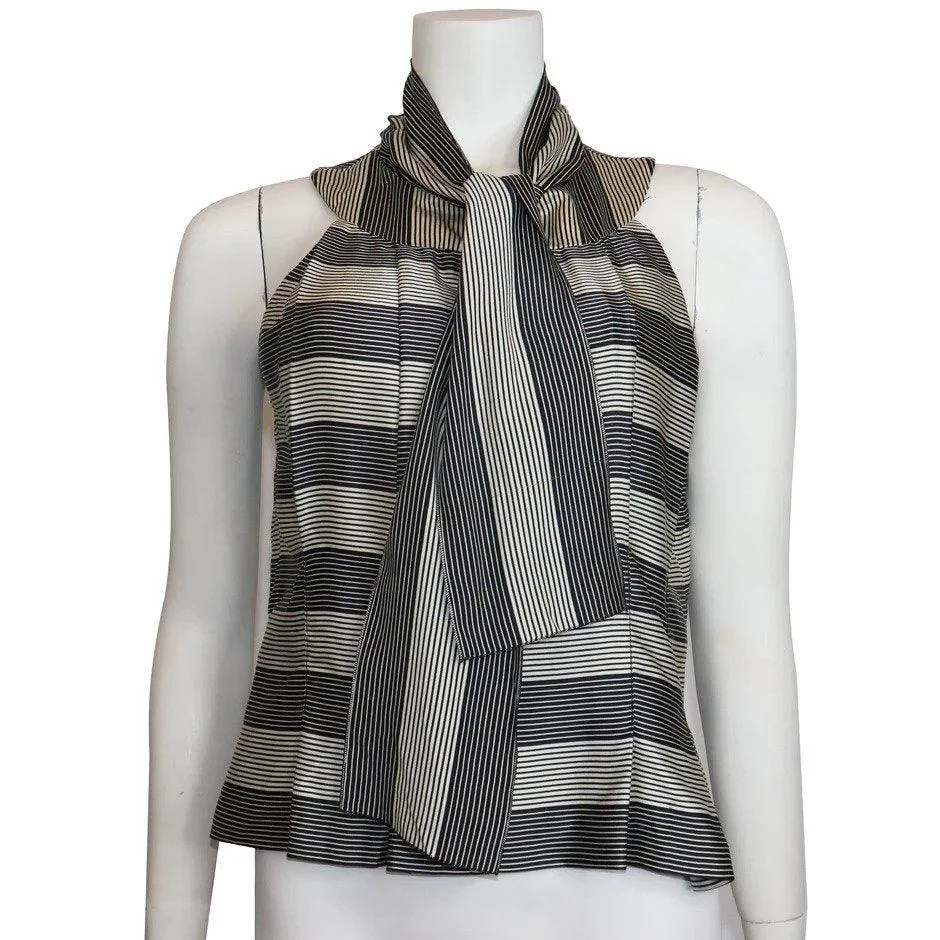 CHANEL Black Boucle w/ Stripes and Gold Accents Skirt Suit (5PC) Circa 1990s | Size 34