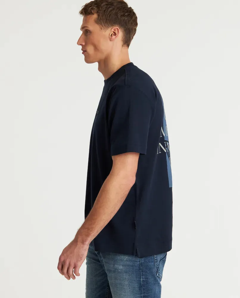 CHASIN | Ember Loose fit T-Shirt | E60 NAVY