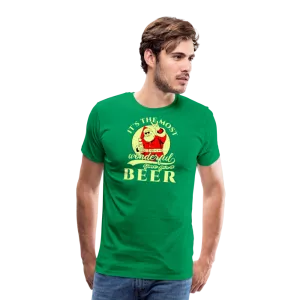 Cheers to the Season: Men's Premium 'Most Wonderful Time for a Beer' Festive Tee
