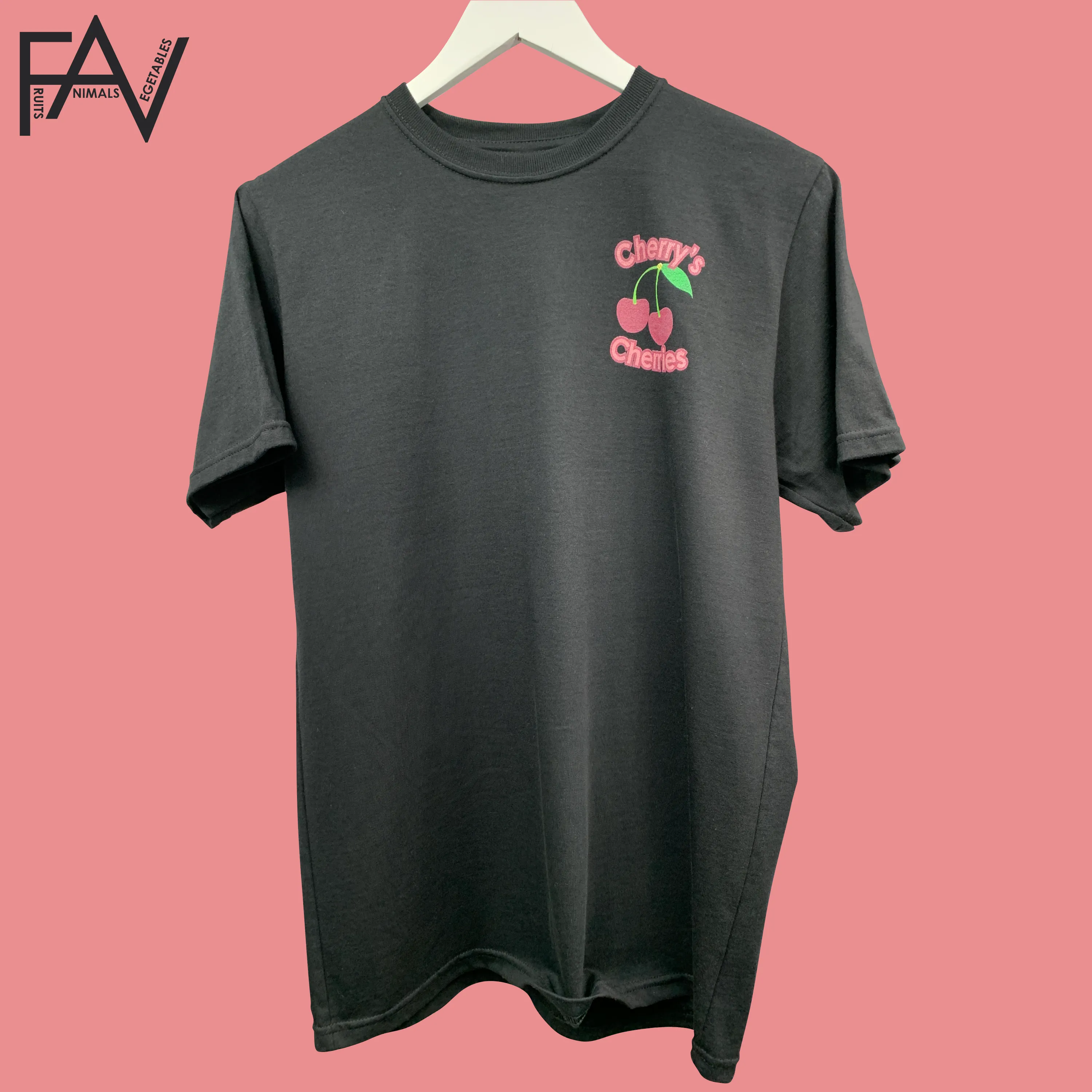 Cherry - Black Organic Heavyweight T-Shirt