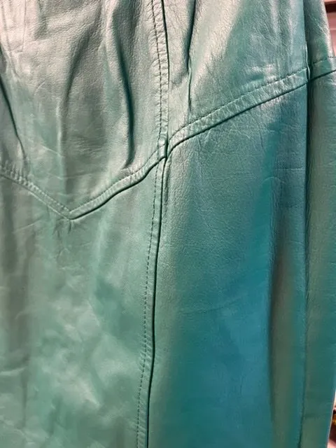 Chia Leather Skirt, size 10  #1489