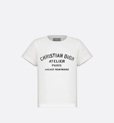 'Christian Dior Atelier' T-Shirt • White Cotton Jersey