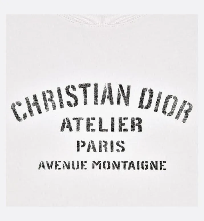 'Christian Dior Atelier' T-Shirt • White Cotton Jersey